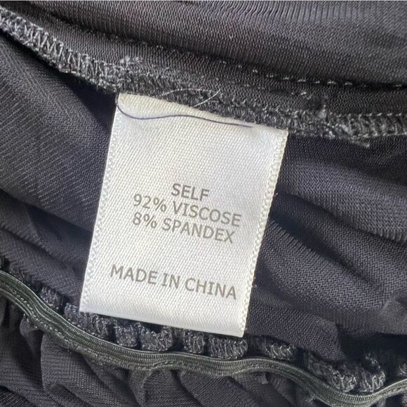 La Ligne Mary Alice Smocked Tank Jersey Midi Dress Black Large NEW MSRP $495 - Picture 11 of 11